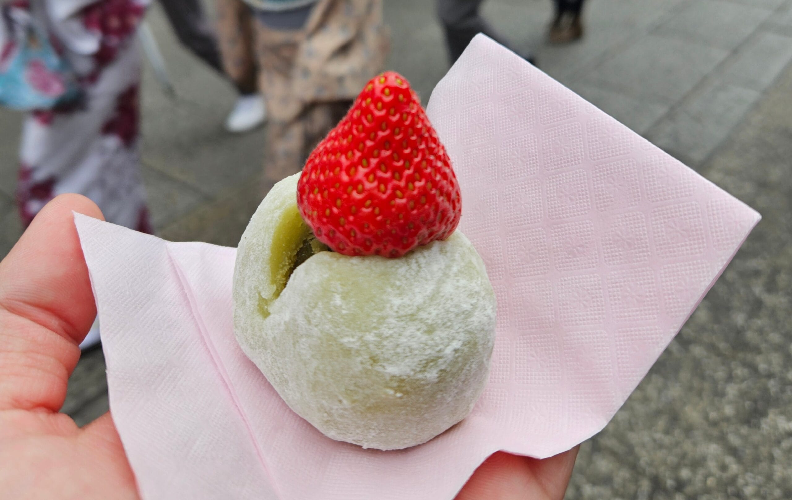 Fresh fruit daifuku, a soft mochi dessert