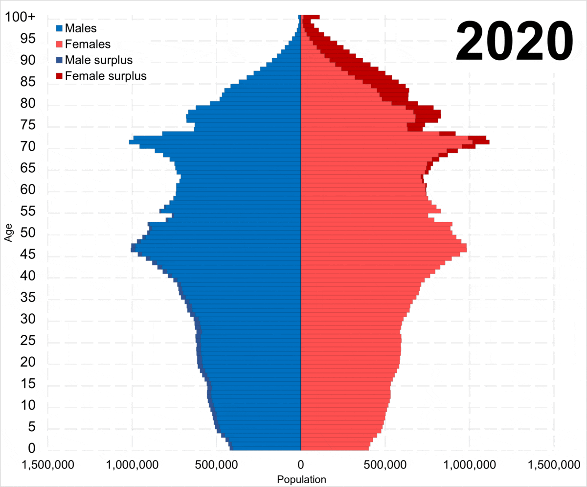 Bar chart showing Japan’s projected 11 million worker shortage by 2040, with automation covering only 10–15 percent of the gap.